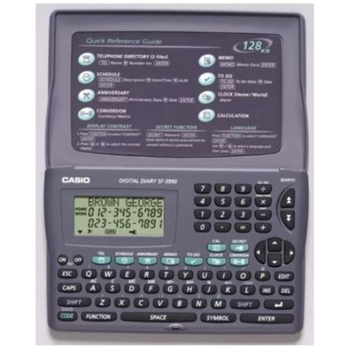 Casio Fonksiyonlu Hesap Makinası Digital Diary SF-3990 128KB Hafıza