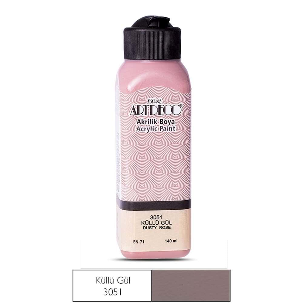 Artdeco Akrilik Boya 140 ML Küllü Gül 070R-3051