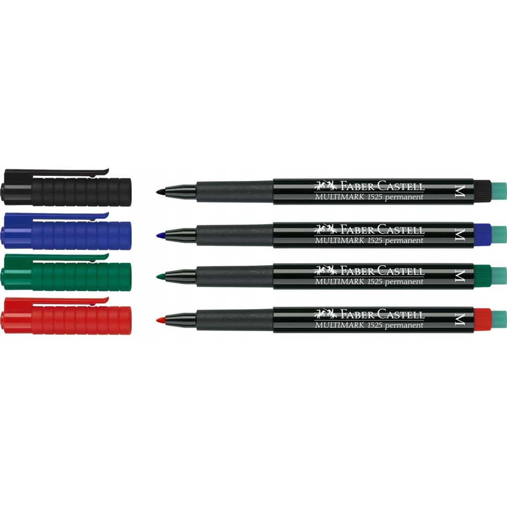 Faber-Castell Asetat Kalemi Permanent M Seri 4 LÜ Karışık Renk 1525 04