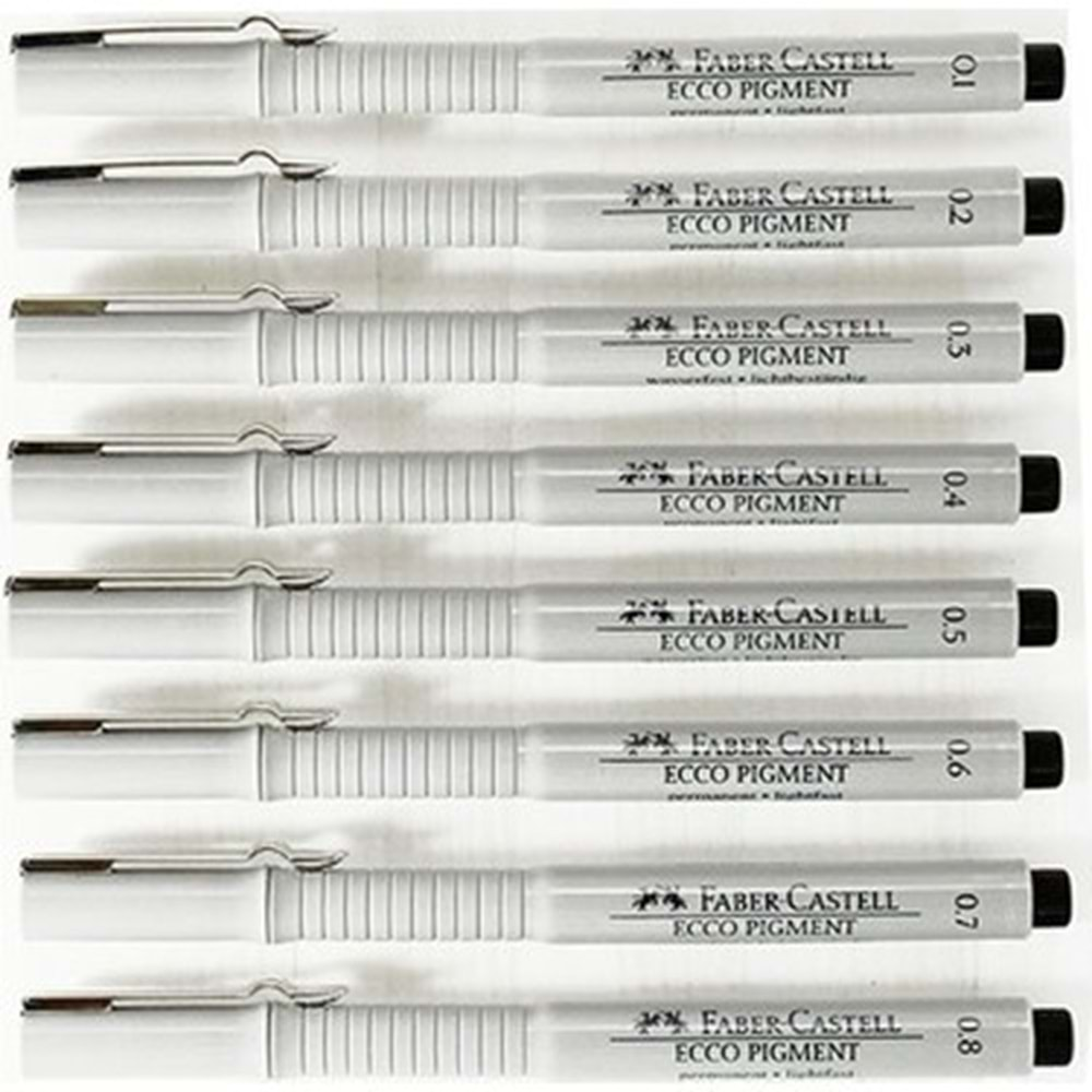 Faber-Castell Çizim Kalemi Ecco Pigment 0.8 MM Siyah 16 68 99 (1 Adet)