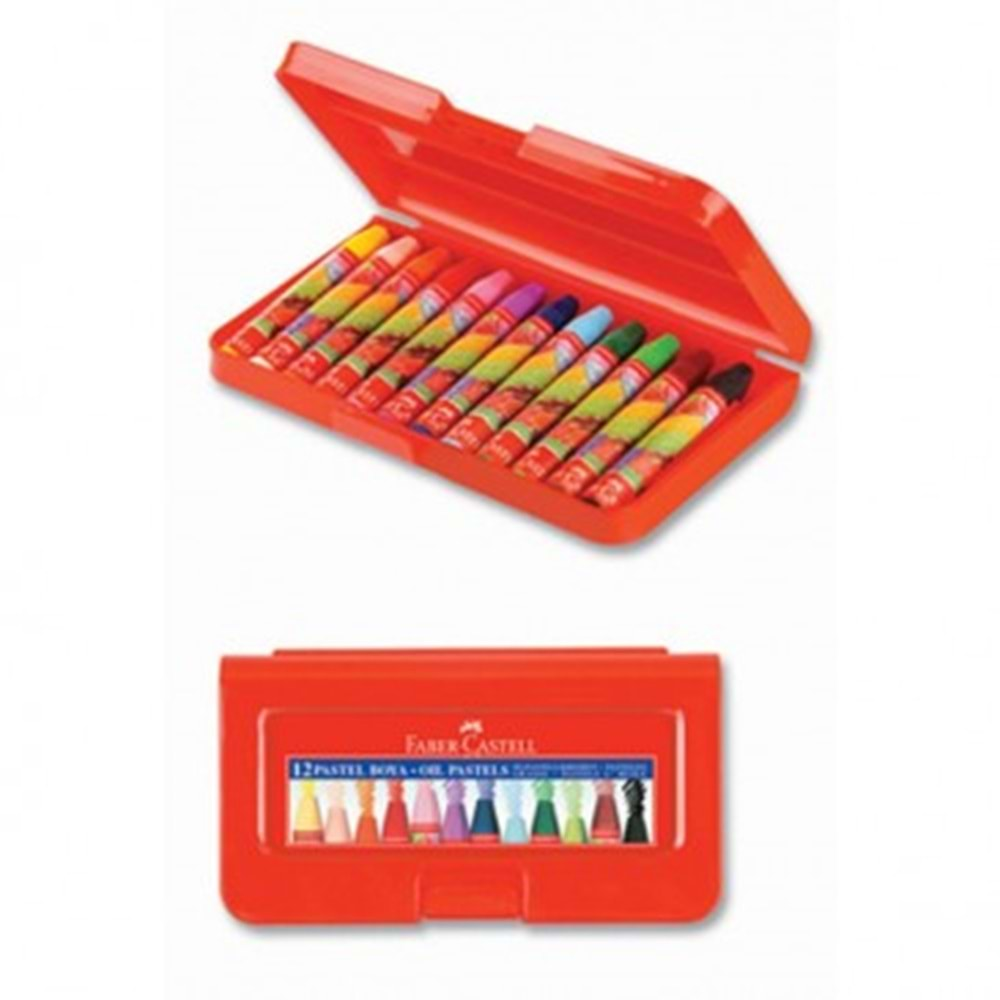 Faber-Castell Pastel Boya Altıgen Plastik Kutu 12 Lİ 5281 125112