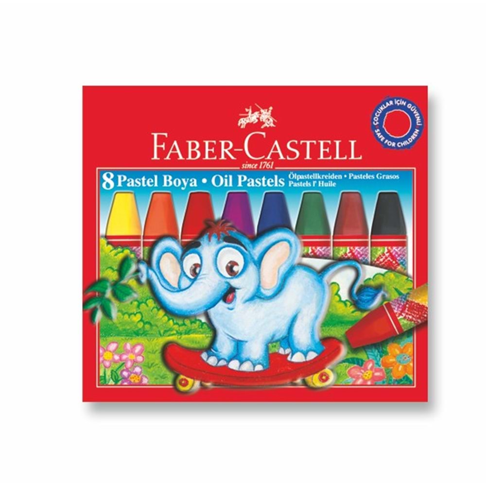 Faber-Castell Pastel Boya Red Line Karton Kutu Köşeli 8 Renk 5282 125308