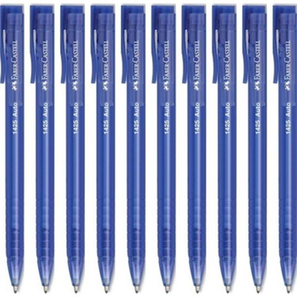 Faber-Castell Tükenmez Kalem 1425 Auto 1.0 MM Bilye Uç Mavi Basmalı 5211 545551