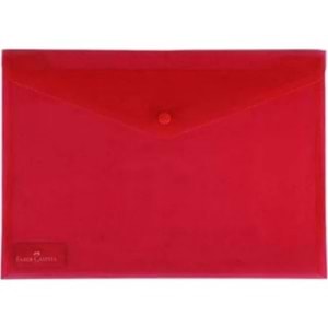 Faber-Castell Çıtçıtlı Dosya Kırmızı Renk A4 Boyut