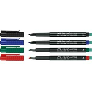 Faber-Castell Asetat Kalemi Permanent M Seri 4 LÜ Karışık Renk 1525 04