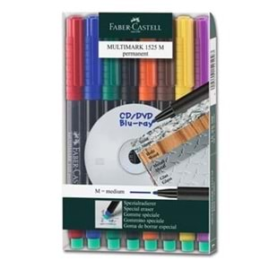 Faber-Castell Asetat Kalemi Permanent M Seri 8 Lİ Karışık Renk 1525 09