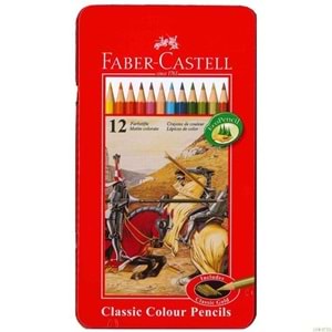 Faber-Castell Kuru Boya Red Line Metal Kutu Tam Boy 12 Renk 11 58 44