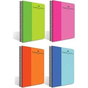 Faber-Castell Spiralli Defter Bicolor Plastik Kapak Kareli 100 YP A4 (1 Adet)