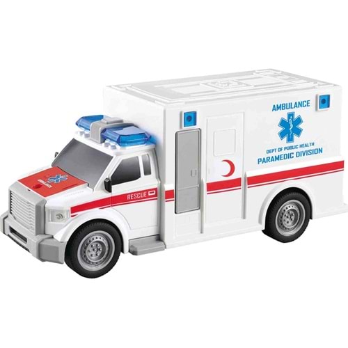Adel Nitro Speed Ambulans 1:20 Sesli Işıklı Beyaz
