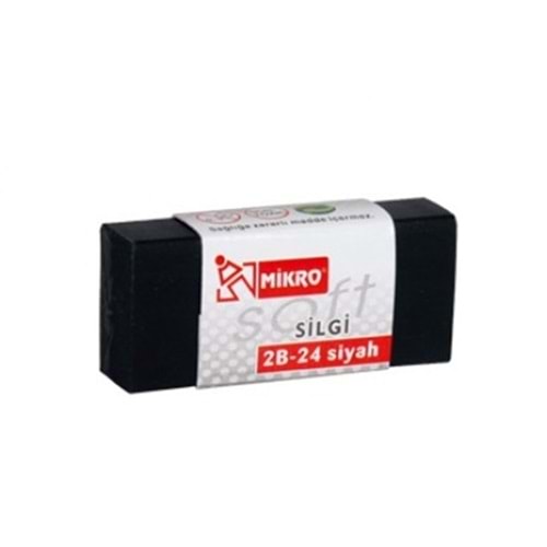 Micro Soft Siyah Silgi 2b 24 Eraser