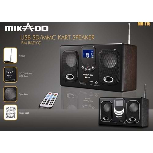 Mikado Usb/MMC/Kart Speaker/Fm Radio MD-115 Müzik Çalar