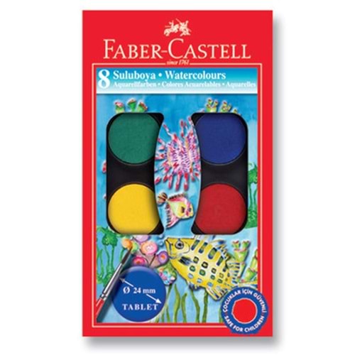 Faber-Castell Sulu Boya 8 Li