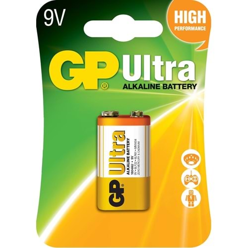 Gp Batteries Gp1604Au Ultra Alkalin 6Lf22/522/9V Pil, 9 Volt