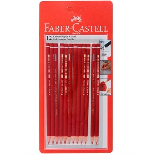 Faber-Castell 1411 Kırmızı Kopya Kalemi 12li
