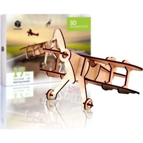 3D 2 Kanatlı Uçak Puzzle