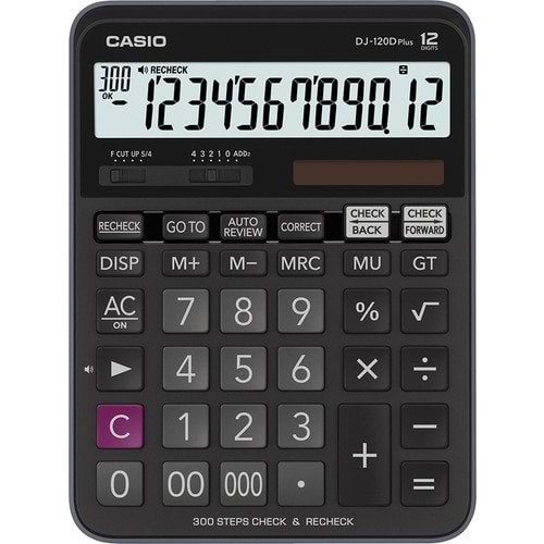 Casio Hesap Makinası Masa Üstü 12 Hane Check Control DJ-120D Plus