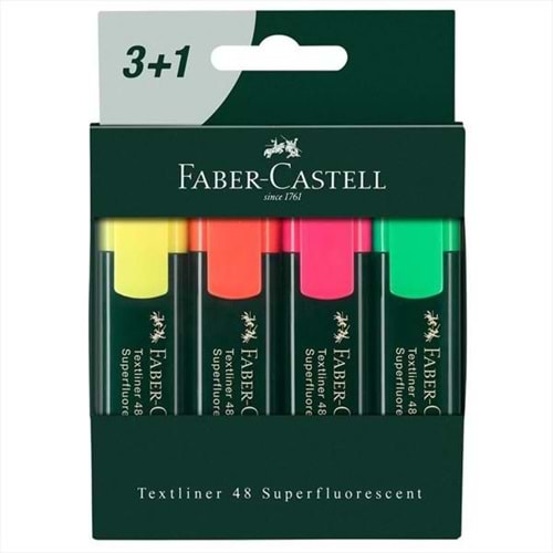 Faber-Castell Fosforlu Kalem Karışık 3+1 25 48 31
