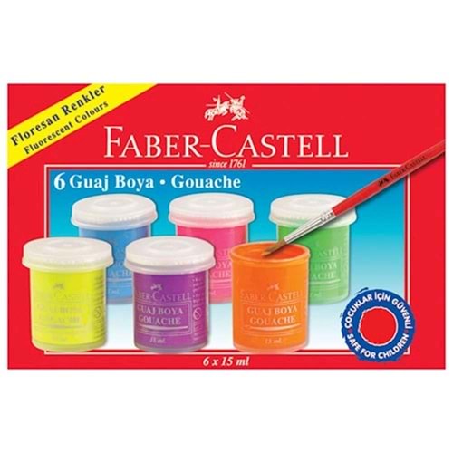 Faber-Castell Guaj Boya 6 Renk 15 ML 5170 160400