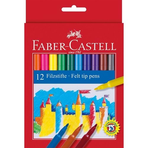 Faber-Castell Keçeli Boya Kalemi Yıkanabilir Unicolor 12 Lİ 55 42 12