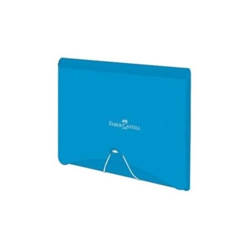 Faber-Castell Lastikli Dosya Neon İnce A4 Fosforlu Mavi 5075210104