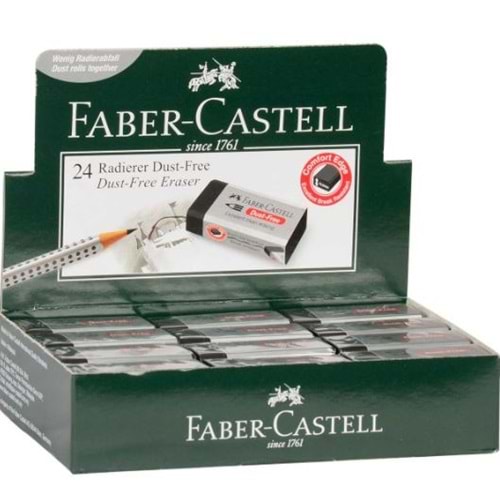 Faber-Castell Öğrenci Silgisi Dust Free 24 LÜ Siyah 18 71 71