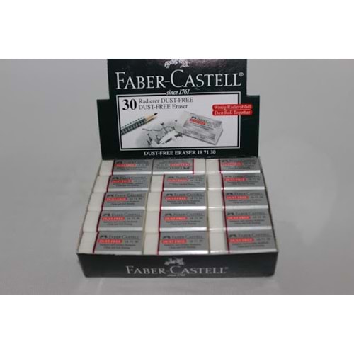 Faber-Castell Öğrenci Silgisi Dust Free 30 LU Beyaz 18 71 30