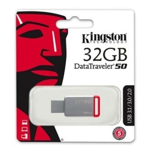 Kıngston Flash Disk Metal Usb 32 GB 3.1 DT50/32GB